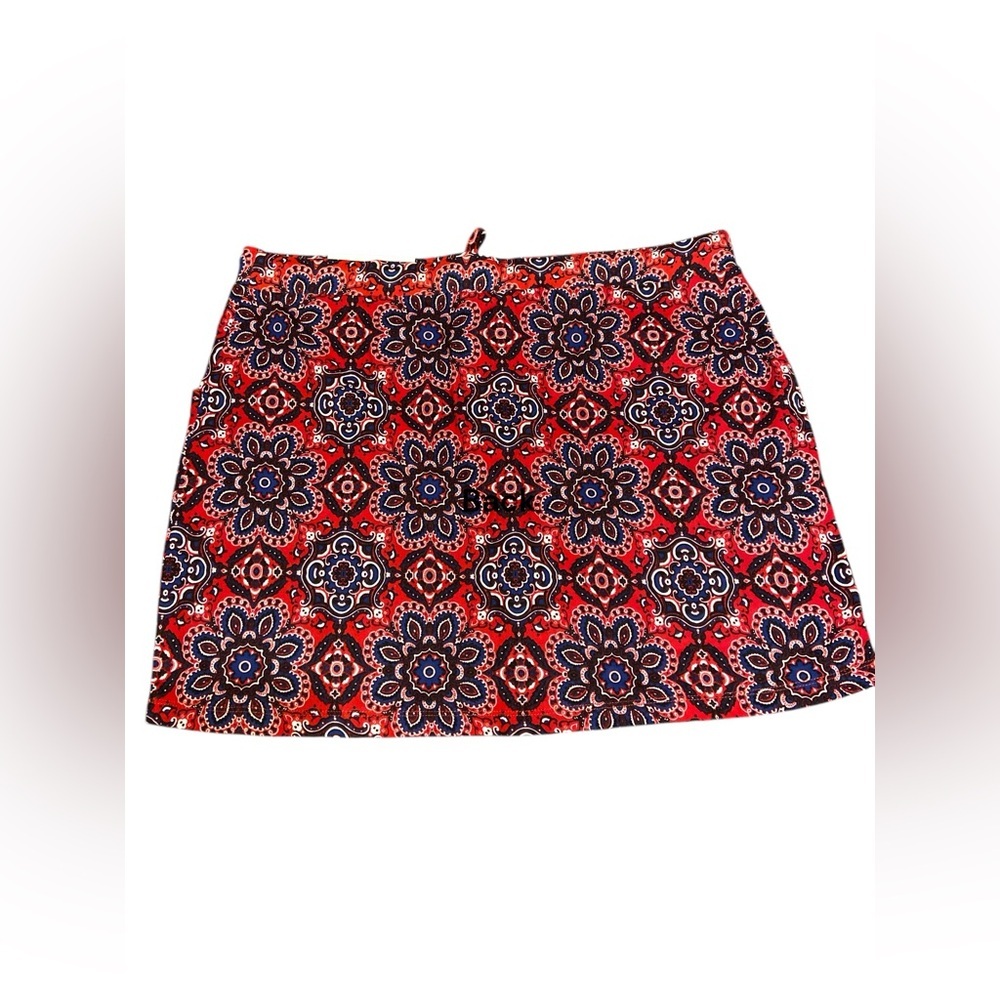 Jones New York Red and Blue A-Line Mini Skirt Casual - Picture 6 of 8